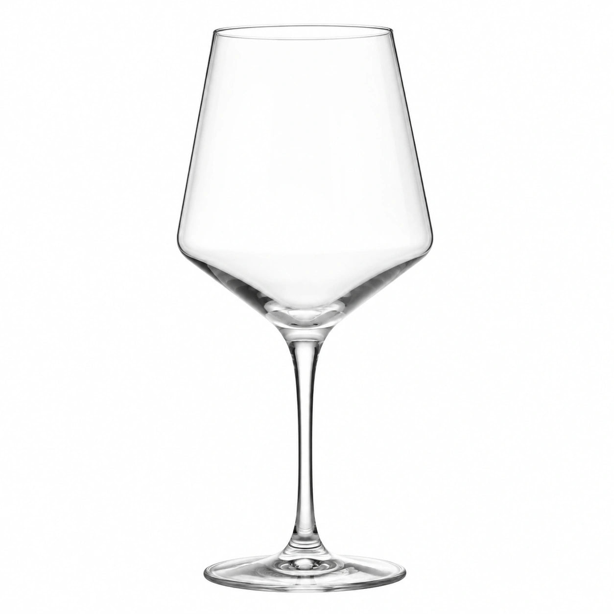 Calice da vino 550 ml in vetro trasparente - stelo lungo design moderno