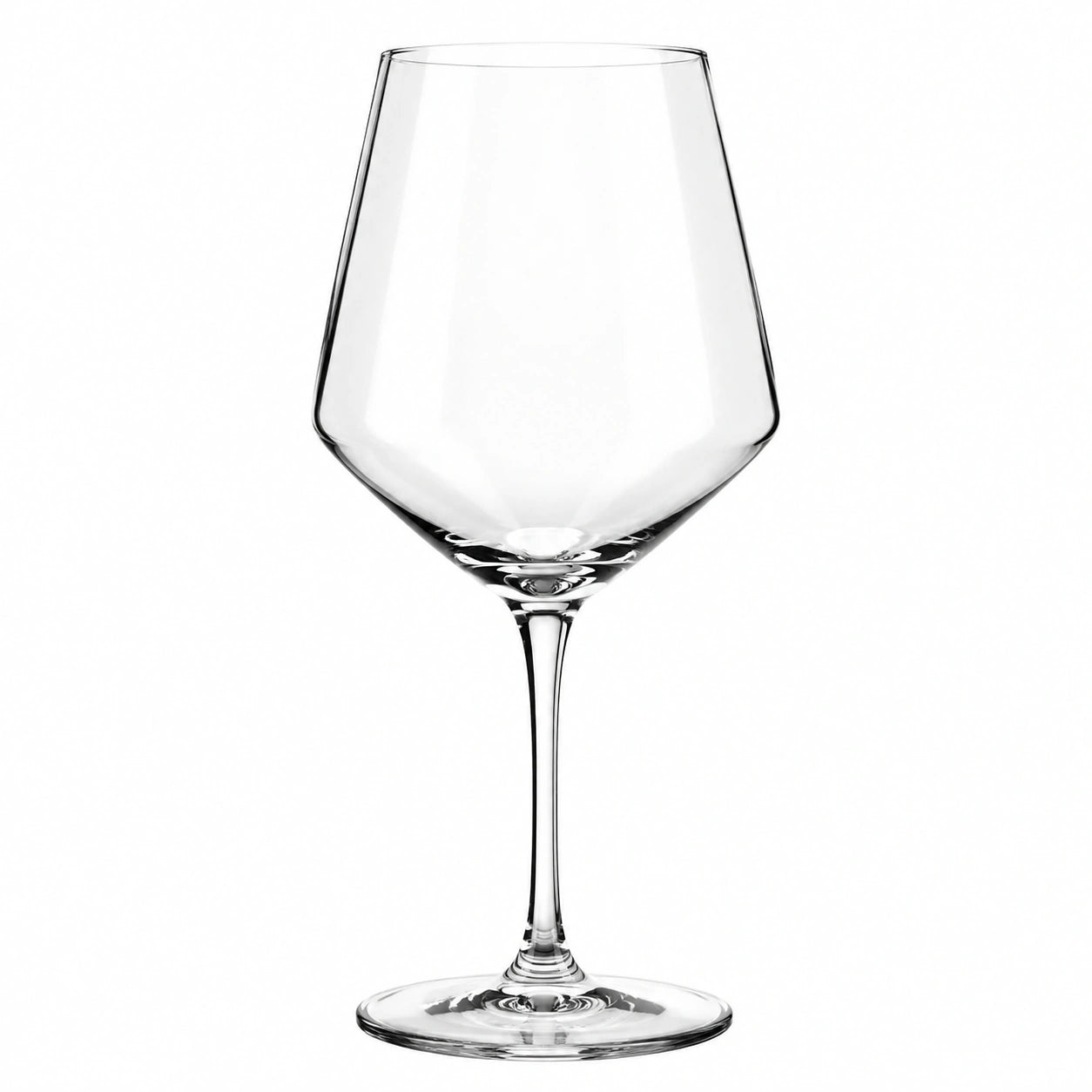 Bicchiere da vino 550 ml in vetro trasparente con stelo lungo