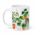 Tazza in ceramica 325 ml bianca con stampa botanica per bevande calde
