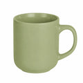 Tazza 350 ml in ceramica verde con manico - design minimalista