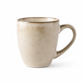 Tazza 400 ml in ceramica beige smaltata con manico per bevande calde